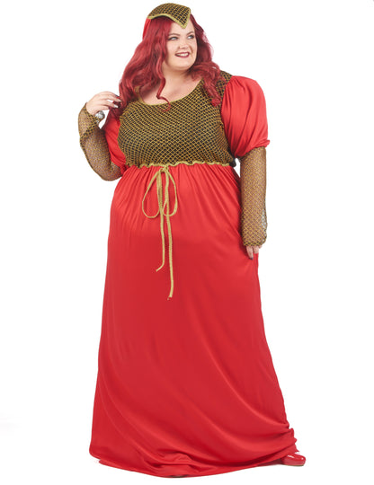 Žena velike srednjovjekovne crvene veličine žena