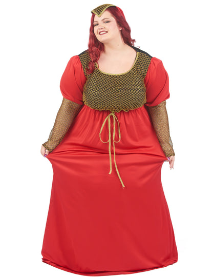 Žena velike srednjovjekovne crvene veličine žena