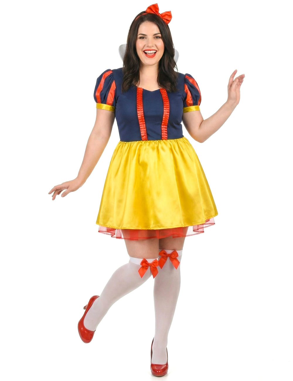 Vue de face du déguisement de princesse des 7 nains