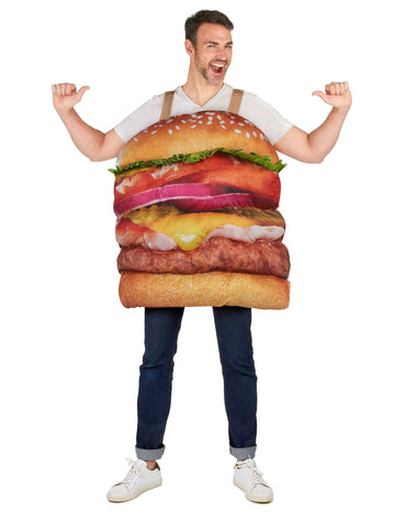 Odrasli realni hamburger kostim