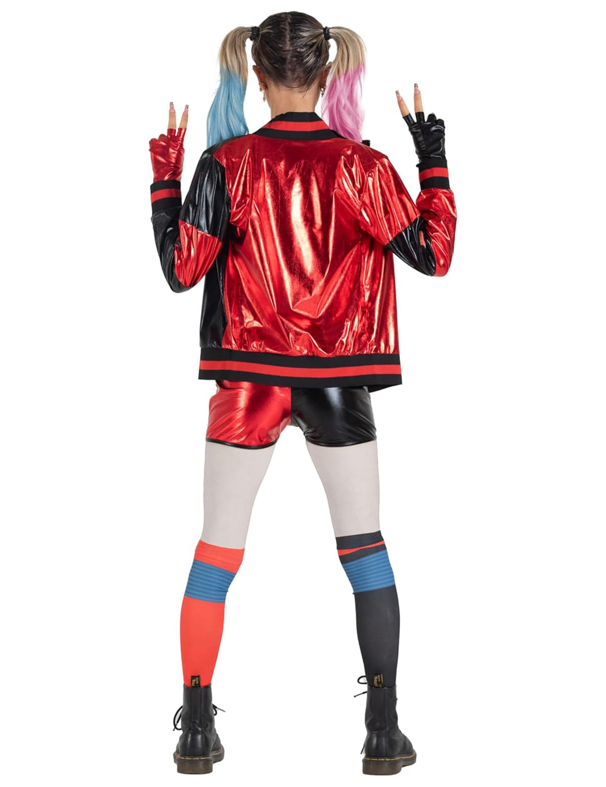Vue de dos du déguisement Harley Quinn™ pour fille