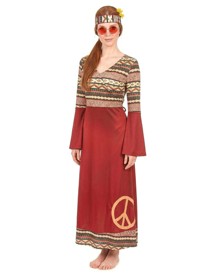 Déguisement hippie bordeaux femme