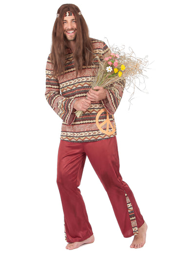 Hippie Bordeaux muški kostim