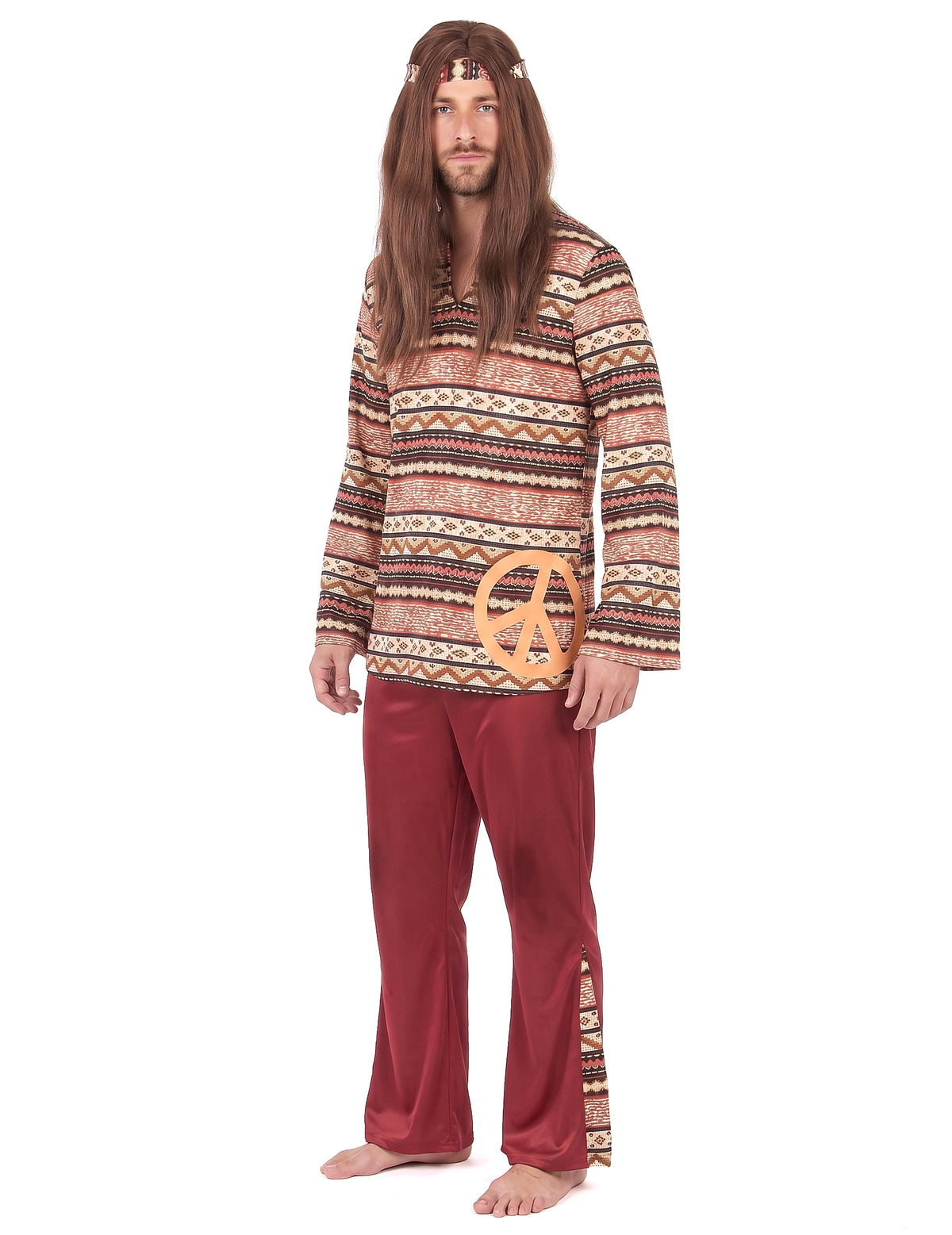 Hippie Bordeaux muški kostim