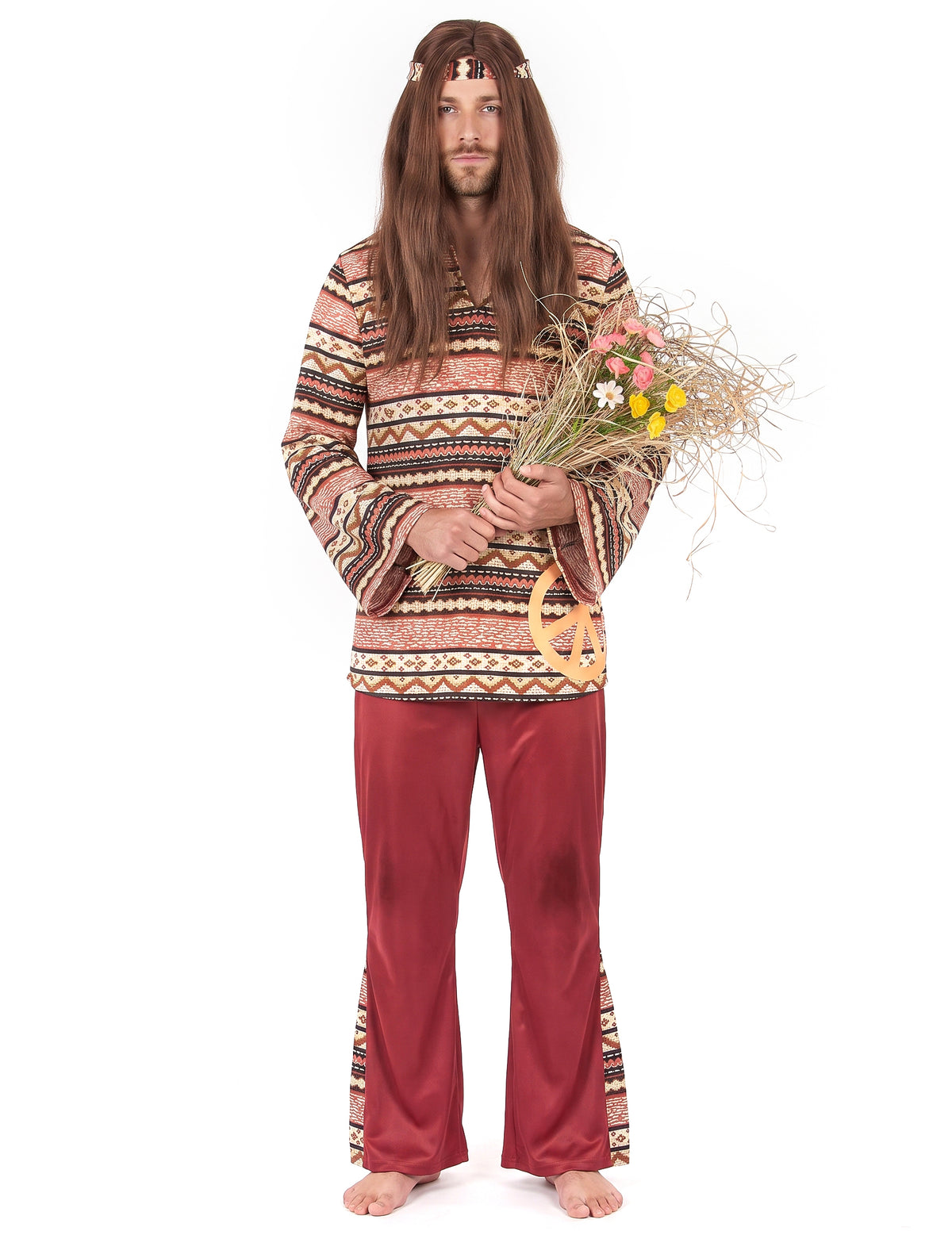 Hippie Bordeaux muški kostim