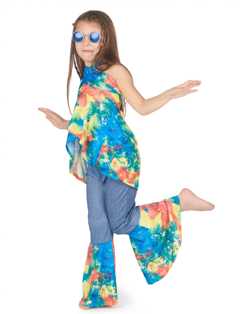Bočni prikaz hippy kostima za djevojčica
