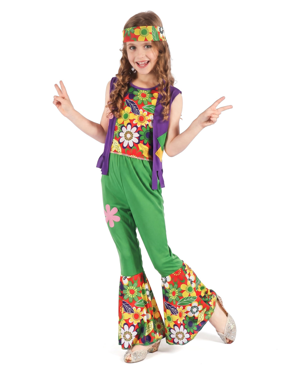HEPPER Flower Power Green Girl kostim