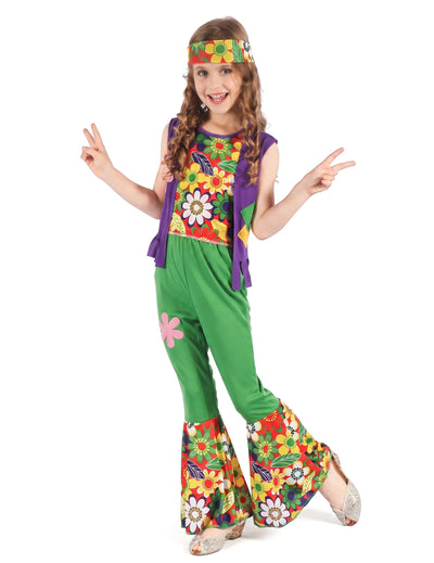 HEPPER Flower Power Green Girl kostim