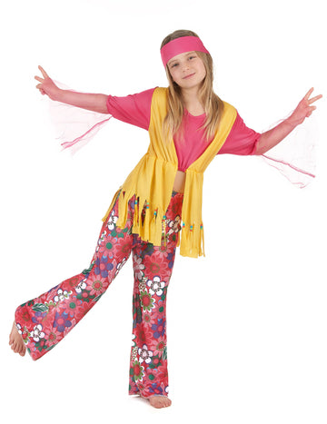 Hippie muticolare djevojka kostim