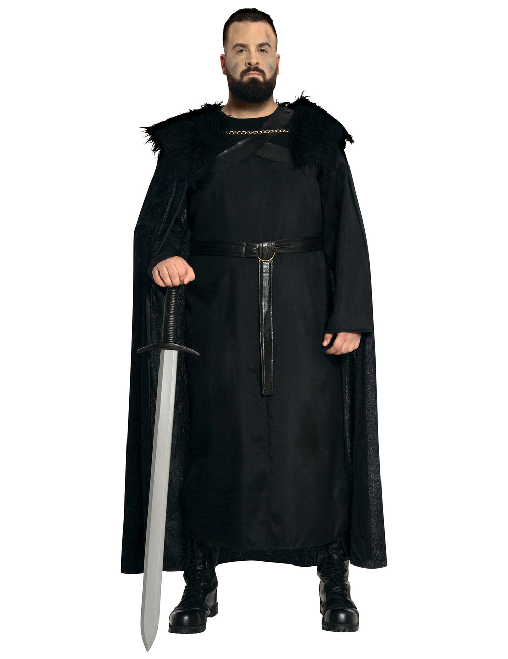 Épée tenue avec le déguisement homme de la nuit