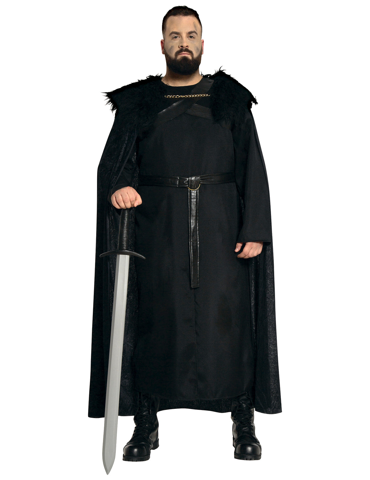 Épée tenue avec le déguisement homme de la nuit