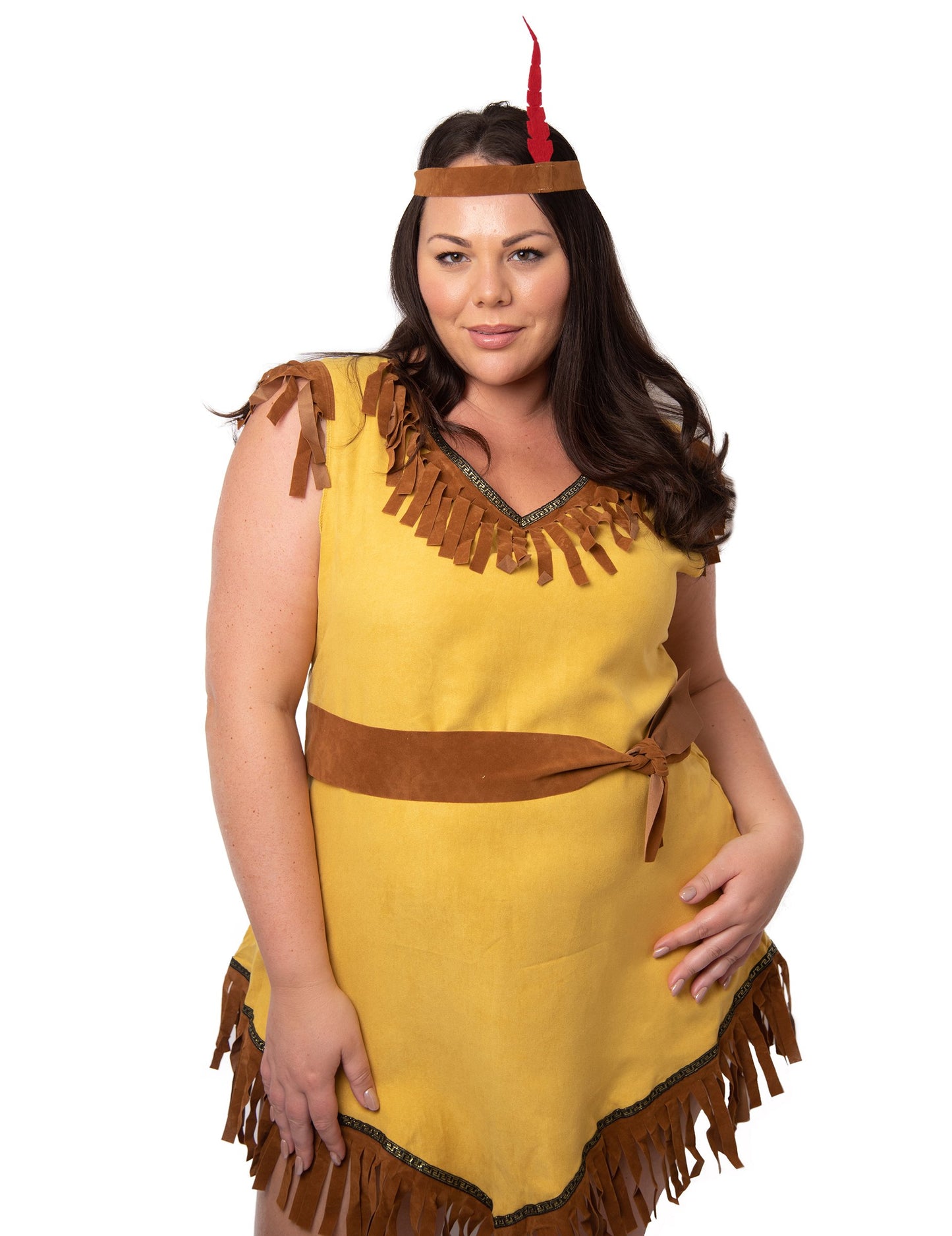 Asimetrični indijski kostim velike žene