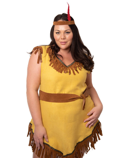 Asimetrični indijski kostim velike žene