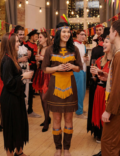 Indijski kostim okružena žena