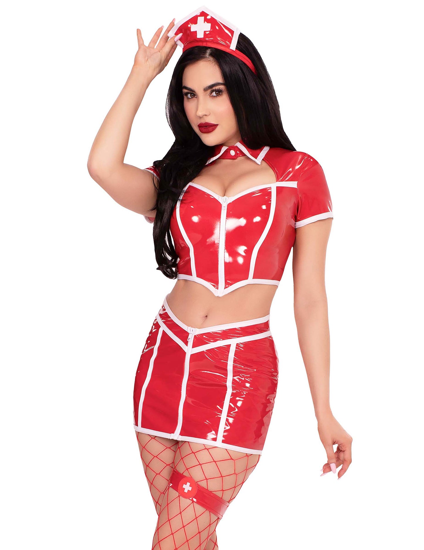Seksi crvena sestra kostim za žene
