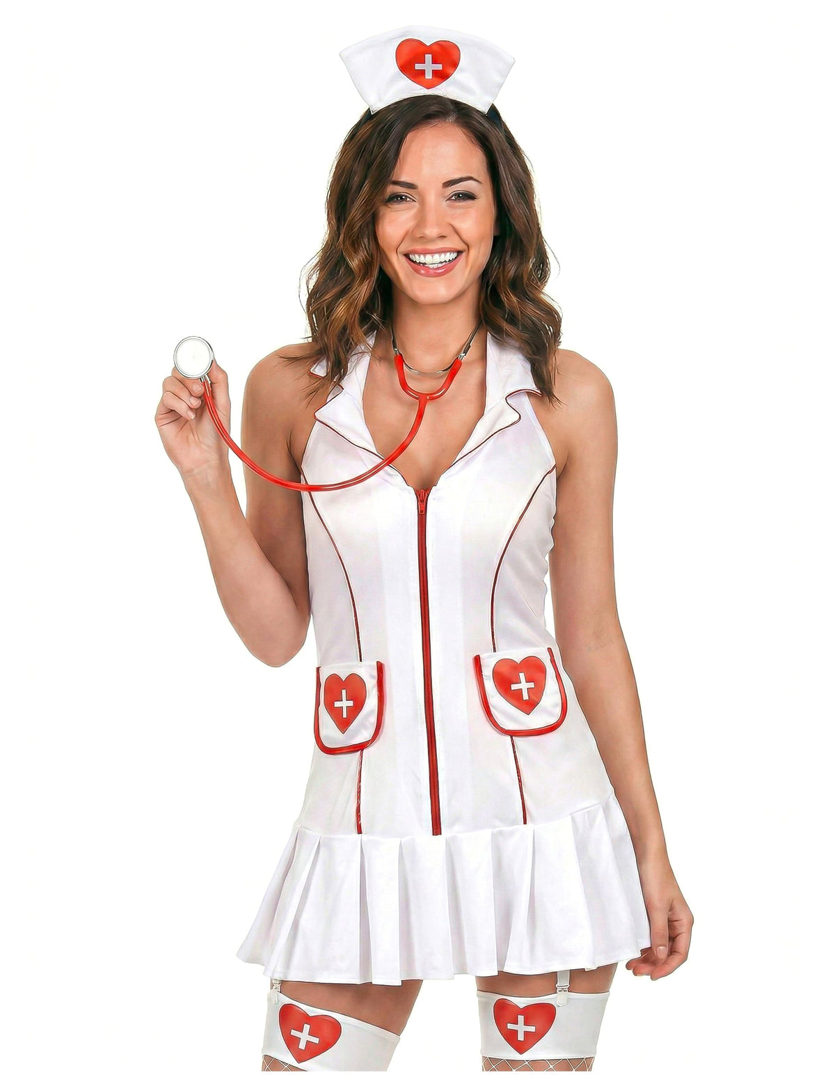 Kostim seksi medicinske sestre sa ženskim džepovima