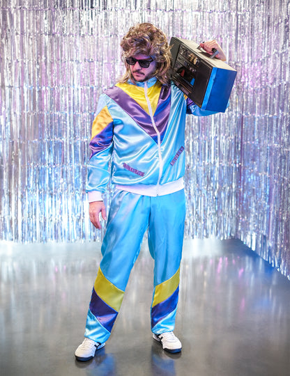 Plavi kostimi za jogging 80 -ih odrasli