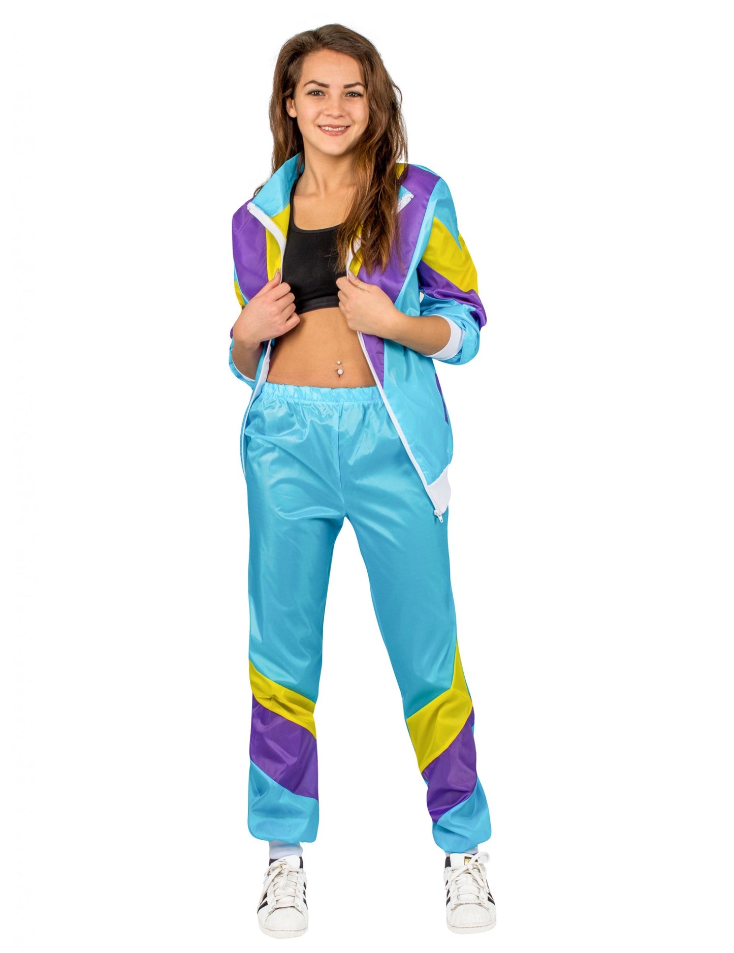 Plavi kostimi za jogging 80 -ih odrasli