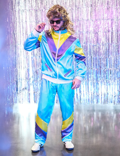 Plavi kostimi za jogging 80 -ih odrasli