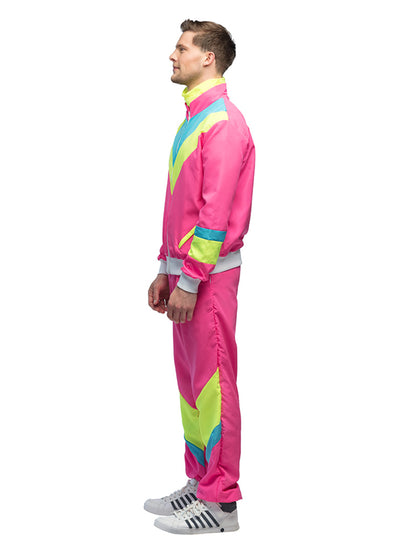 Muški neon ružičasti retro kostim za jogging