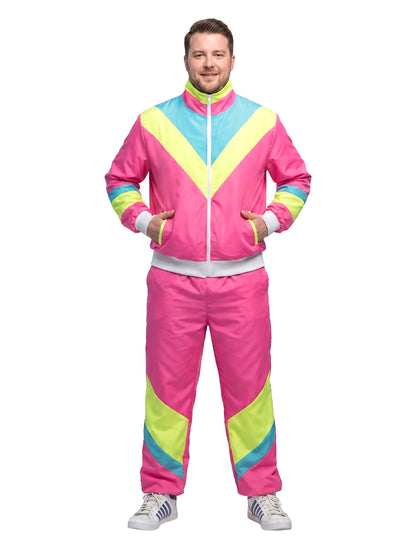 Muški neon ružičasti retro kostim za jogging