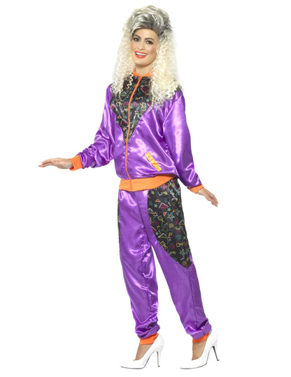 Vue de profil du déguisement jogging rétro pour femme