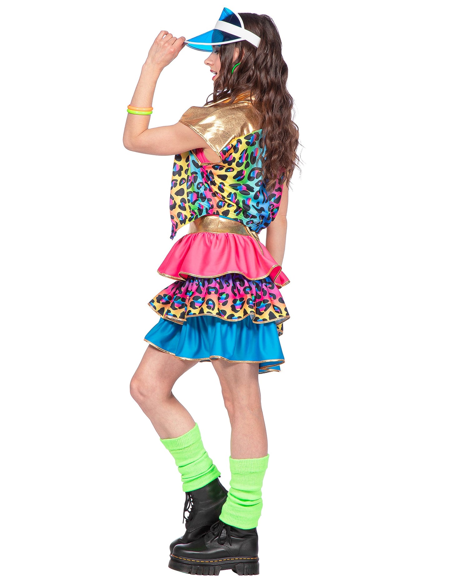 Déguisement kitsch panthère multicolore femme