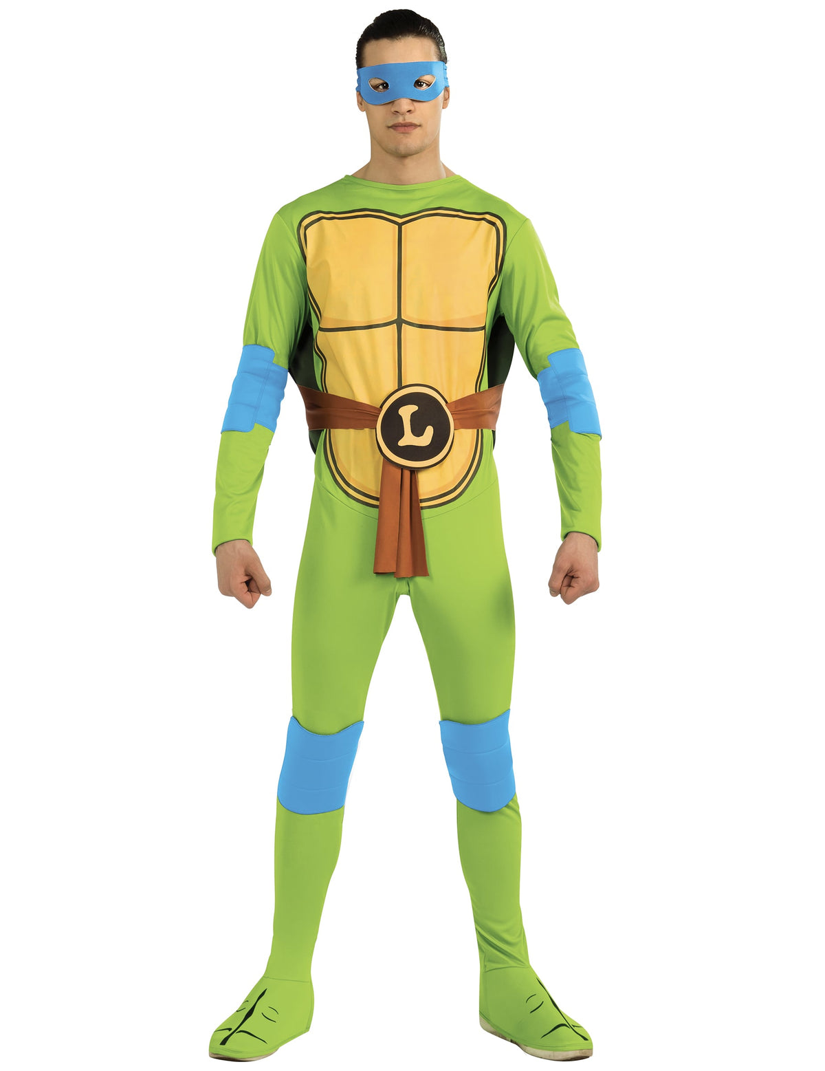 Vue de face du déguisement Leonardo Tortues Ninja classique