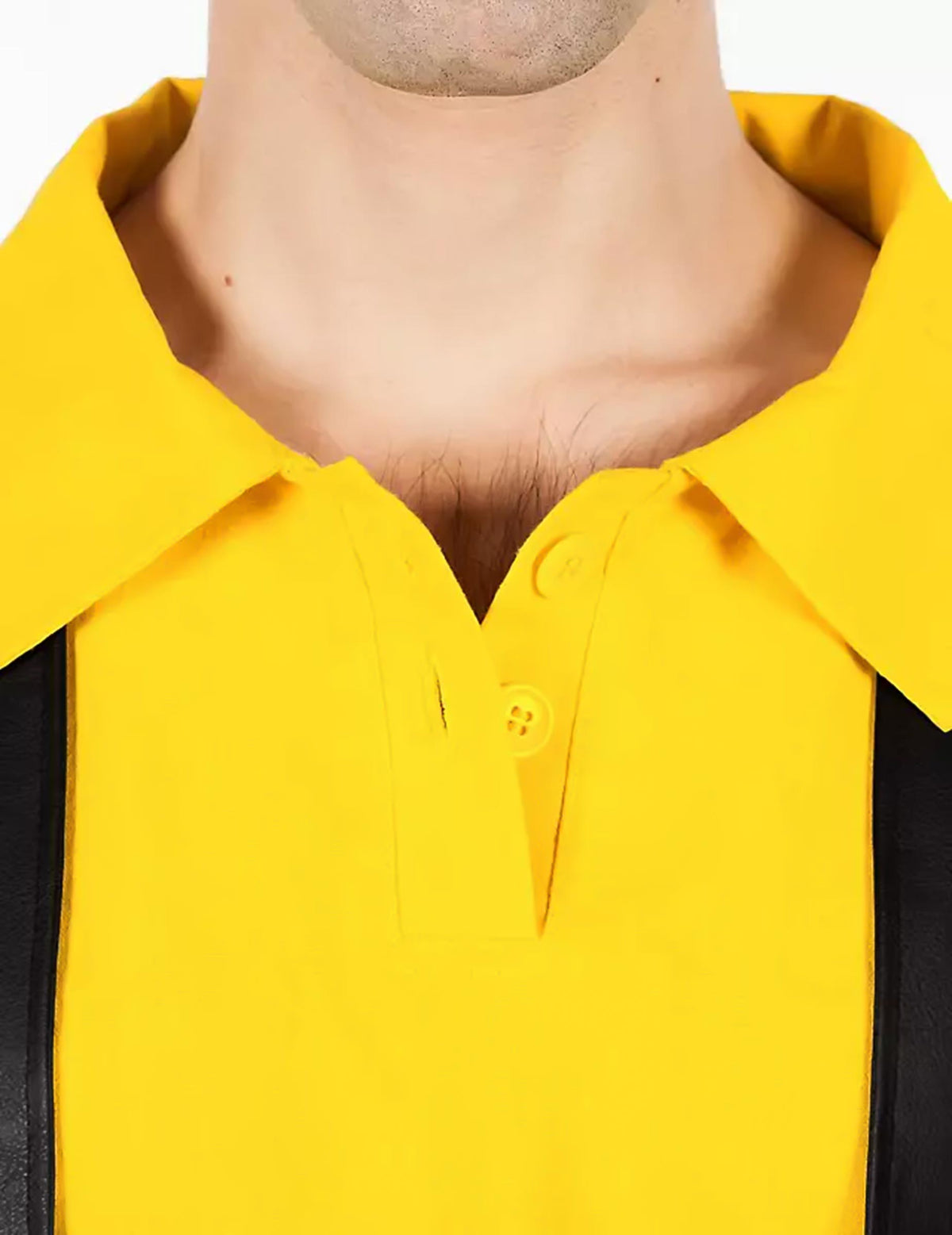 Détail du col et du boutonnage de la chemise du déguisement Lucky Luke™