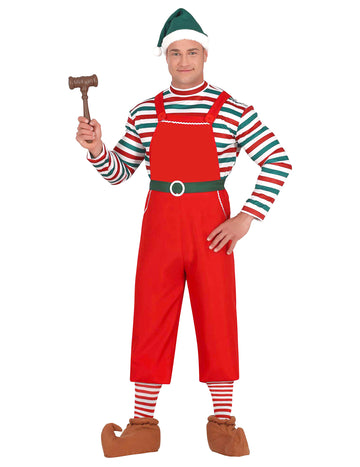 Déguisement lutin du Père Noël homme