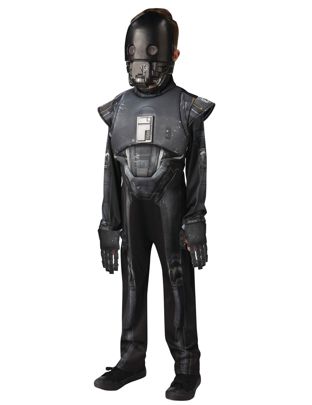 Kostim luksuz K-2SO Star Wars Rogue One za dijete crna i siva s maskom
