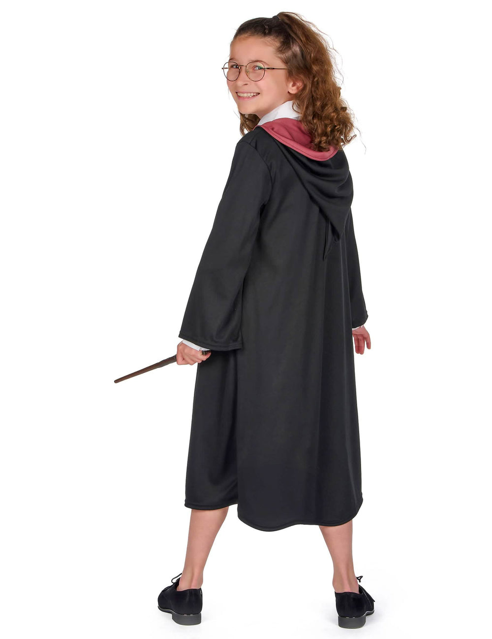 Stražnji pogled na luksuzni kostim haljine čarobnjaka Gryffindora Harry Potter