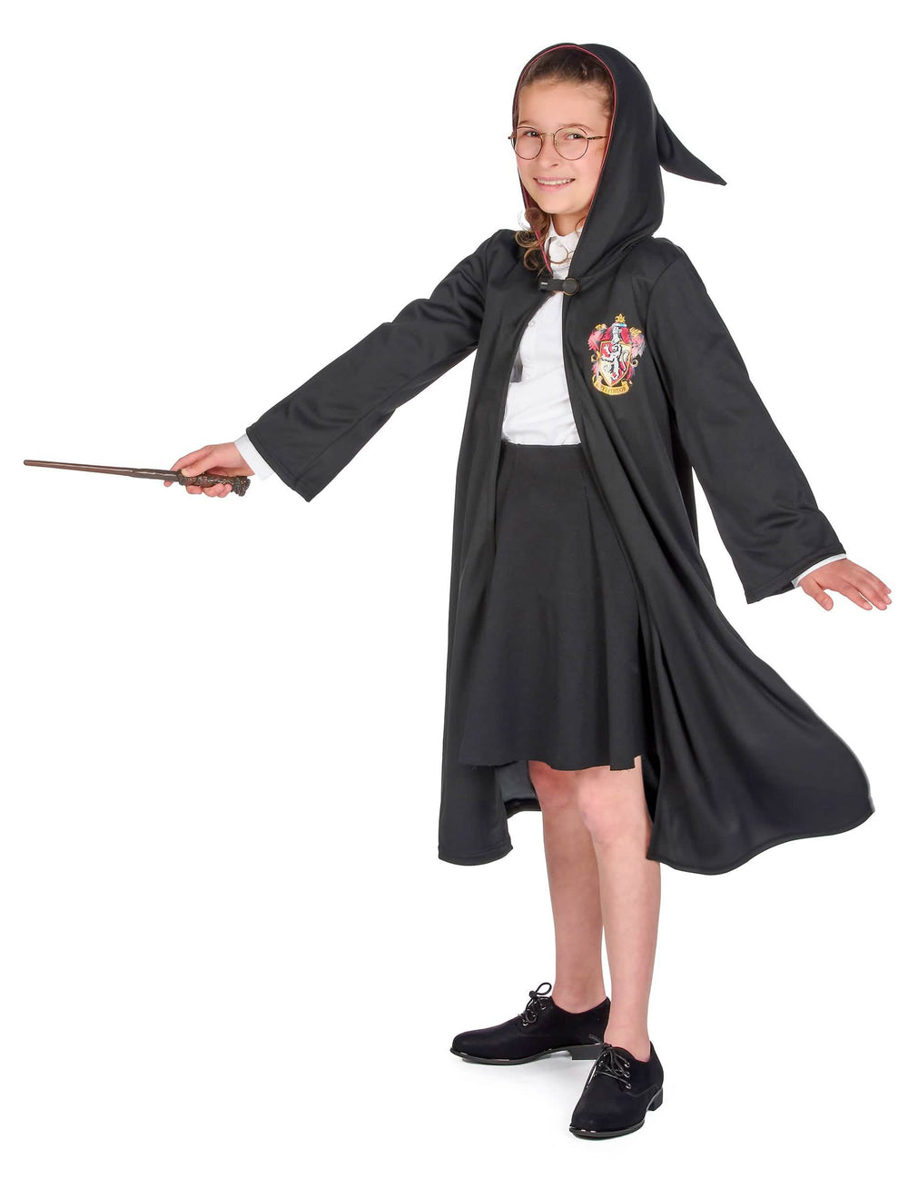 Plašt s kapuljačom i štapićem luksuzne Gryffindorove čarobnjačke haljine Harry Potter