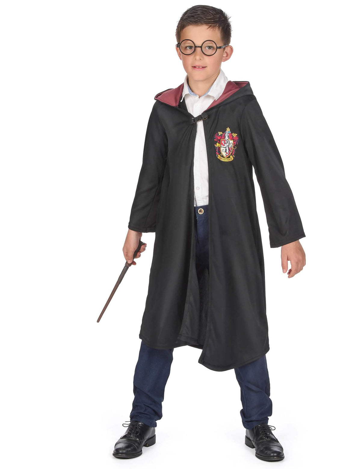 Luksuzni kostim haljina čarobnjaka Gryffindora Harry Potter za dijete crna i bordo
