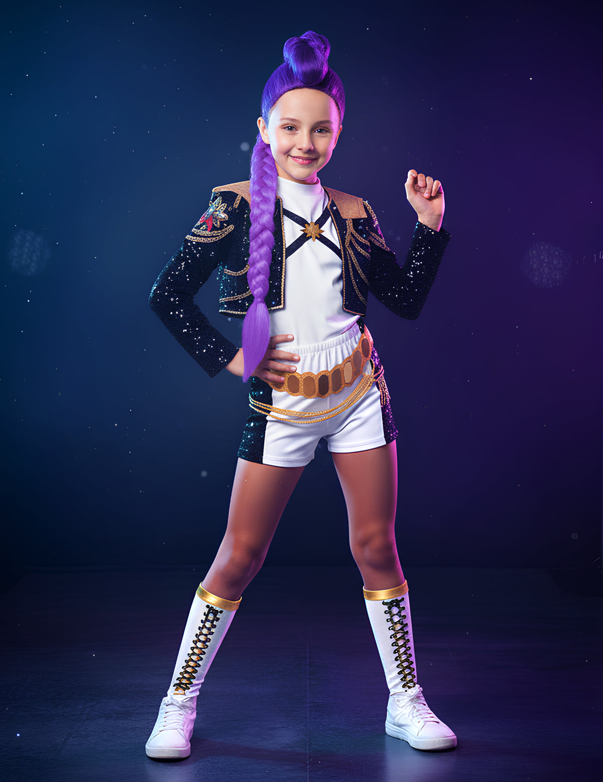 Luksuzni kostim Rumi Gold Kpop Demon Hunter™ za djevojčice 