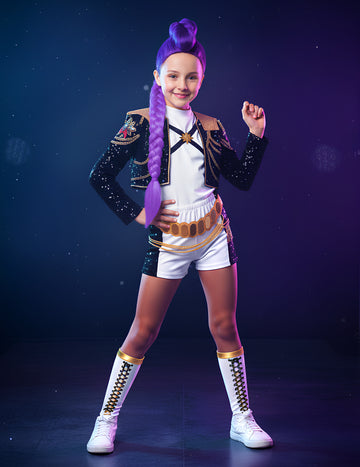 Luksuzni kostim Rumi Gold Kpop Demon Hunter™ za djevojčice 