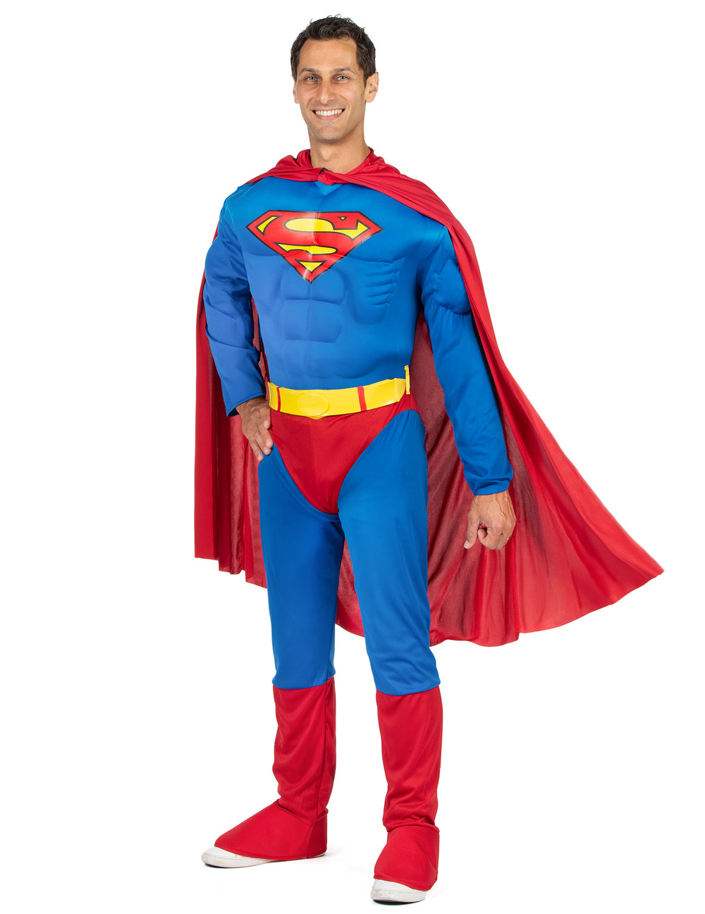 Vue de face du déguisement luxe Superman™ pour homme