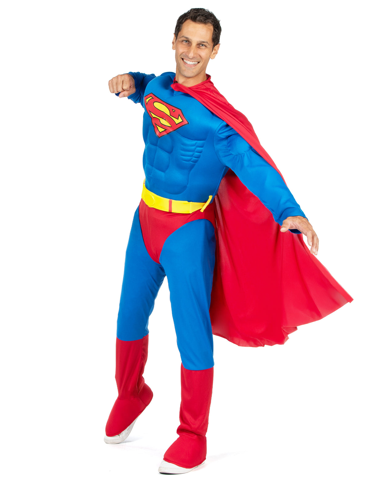 Vue d'ensemble en mouvement du déguisement luxe Superman™ pour homme
