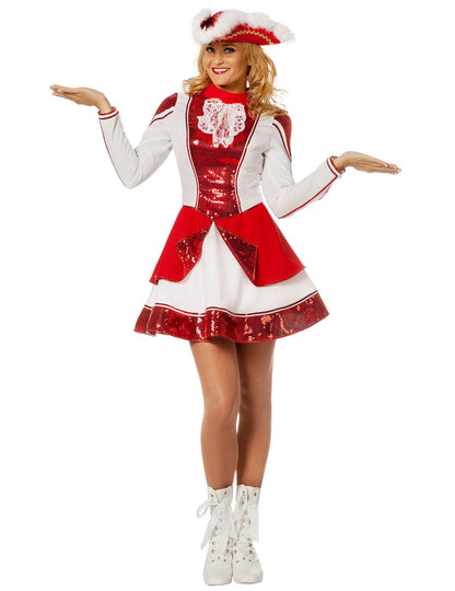 Ženski crveno-bijeli kostim mažoretkinje