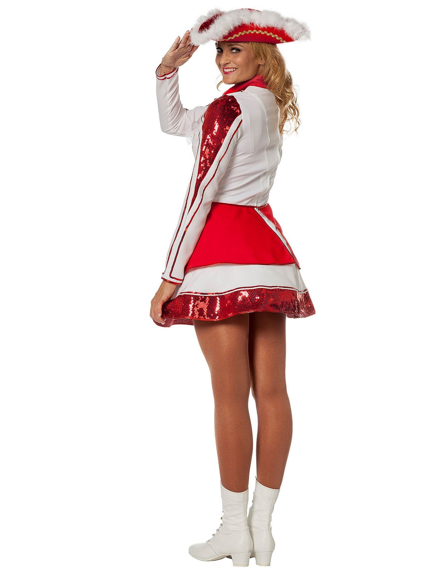 Ženski crveno-bijeli kostim mažoretkinje