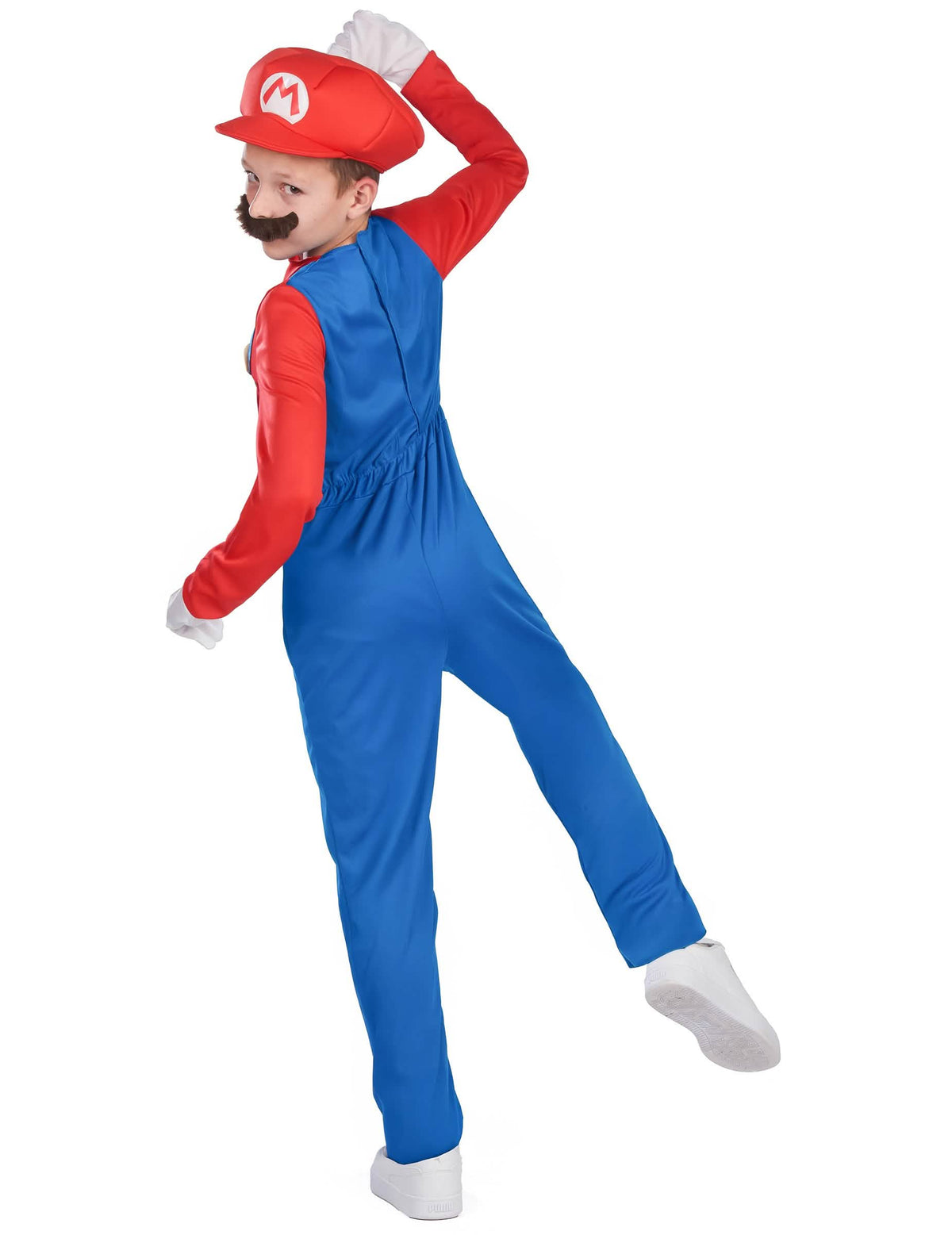 Stražnji pogled na kostim kombinezon Mario