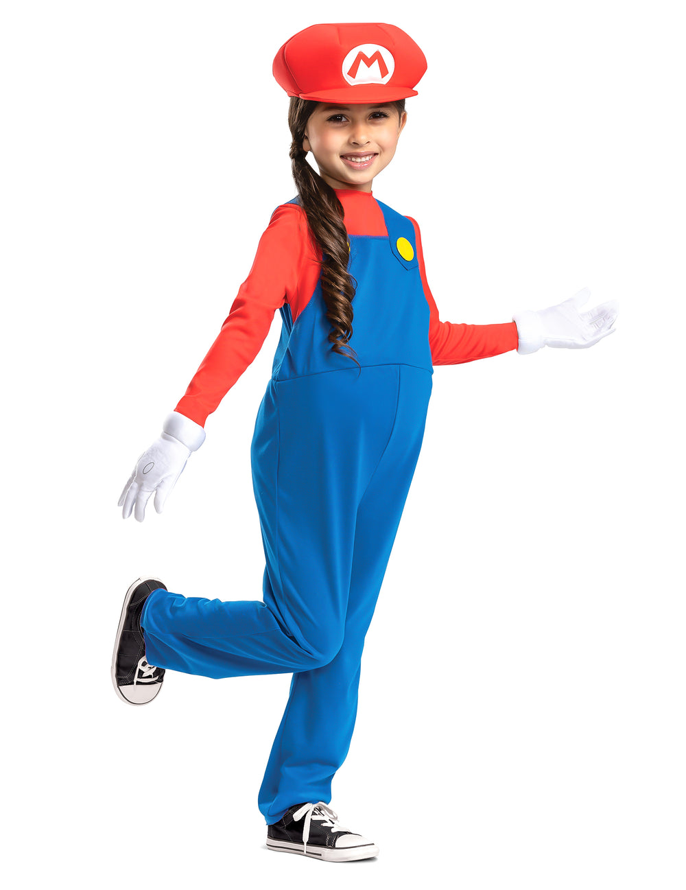 Vue de profil du déguisement de Mario™ pour enfant