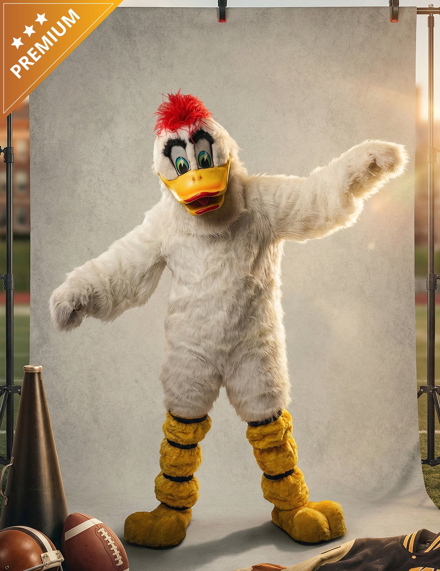 Kostim maskote bijele patke za odrasle