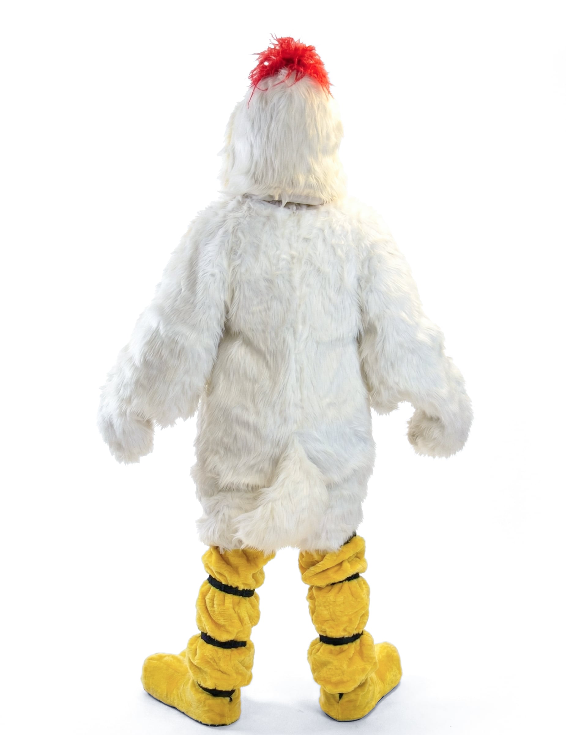 Vue de dos du déguisement mascotte de canard pour adulte