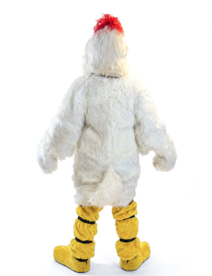 Vue de dos du déguisement mascotte de canard pour adulte