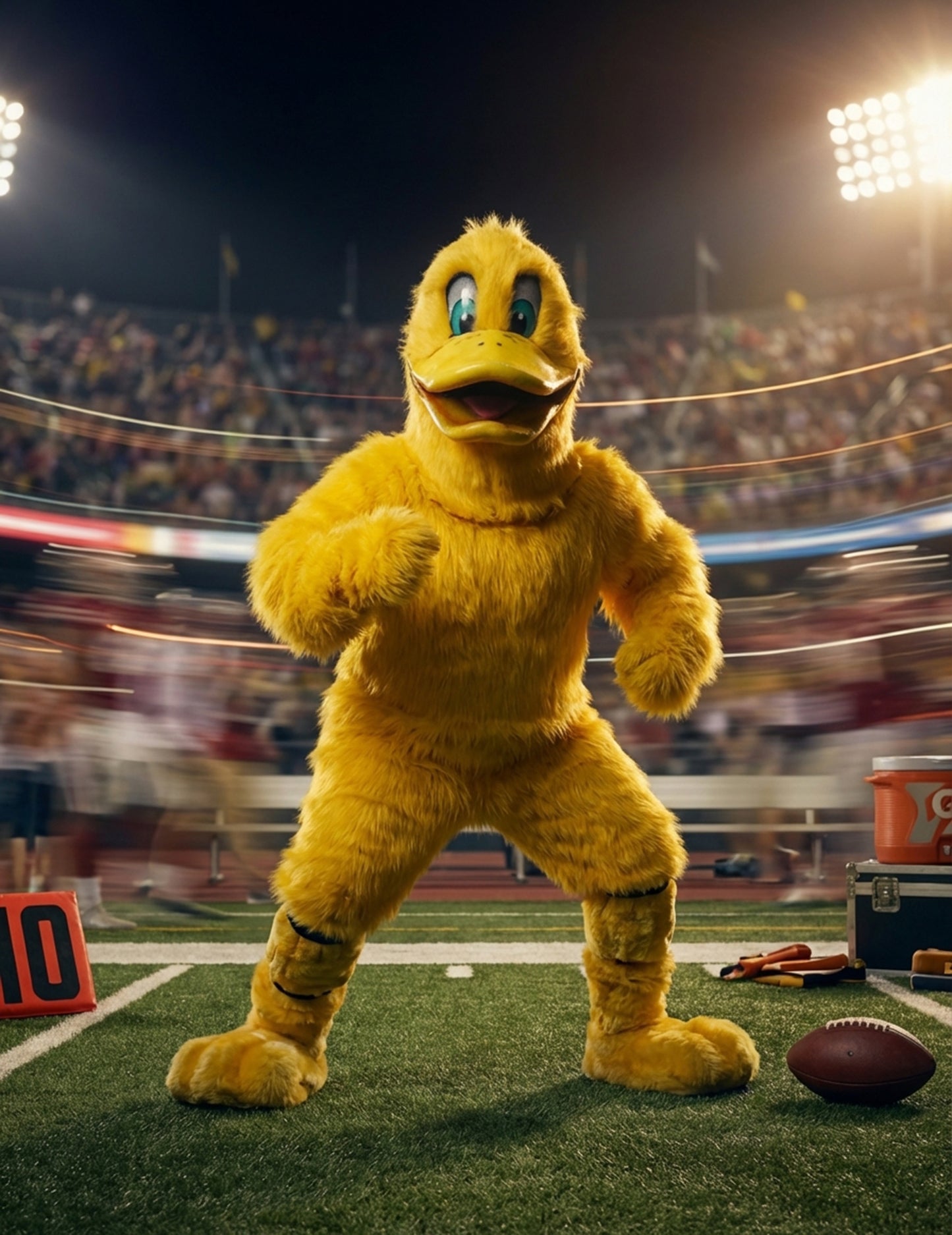 Kostim maskote žute patke za odrasle