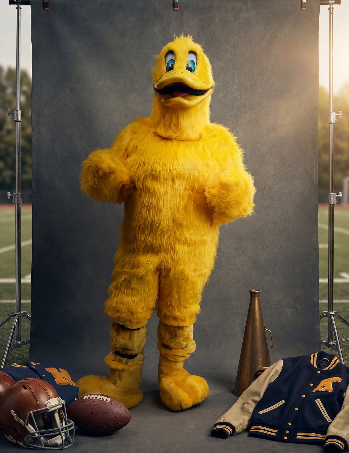 Kostim maskote žute patke za odrasle