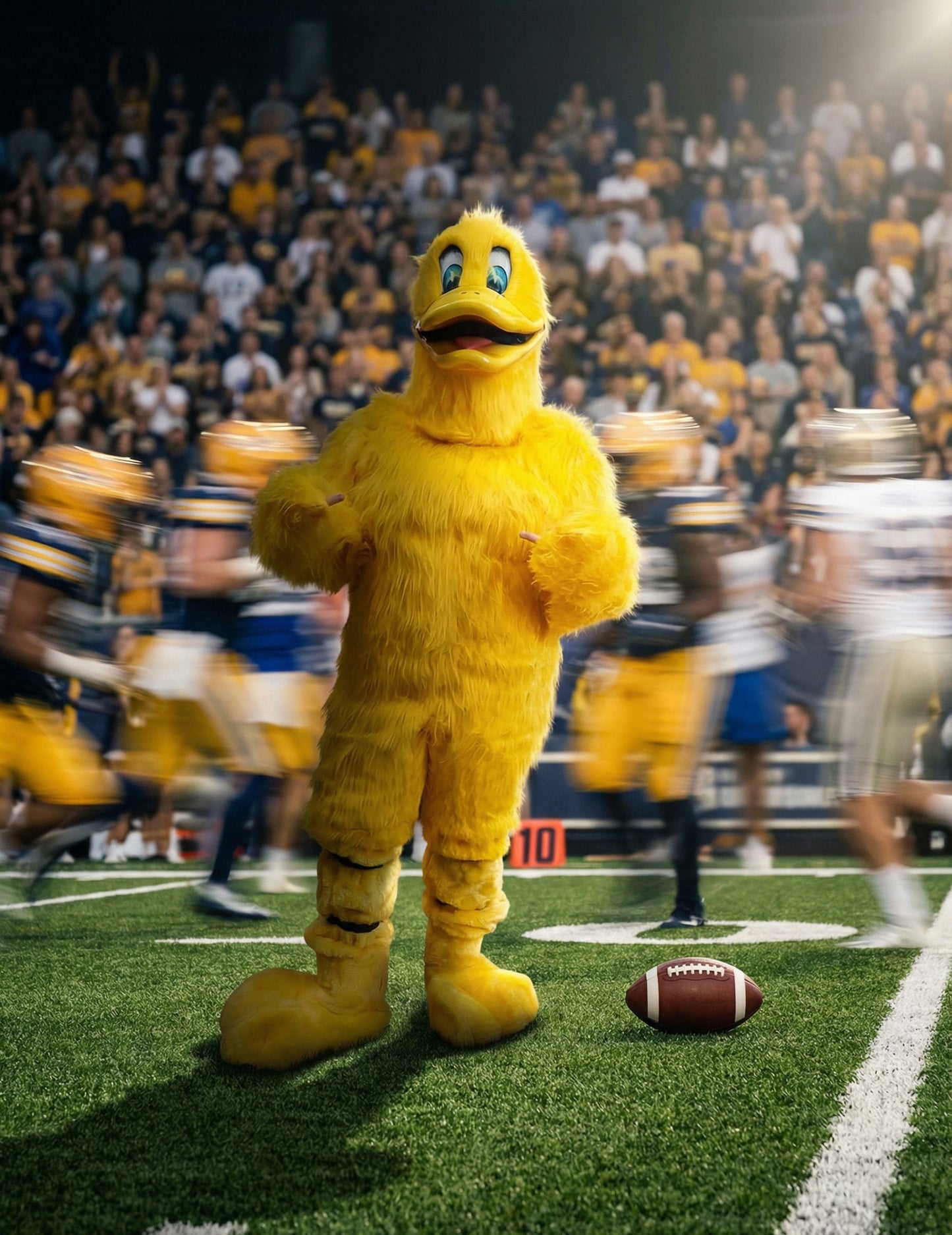 Kostim maskote žute patke za odrasle