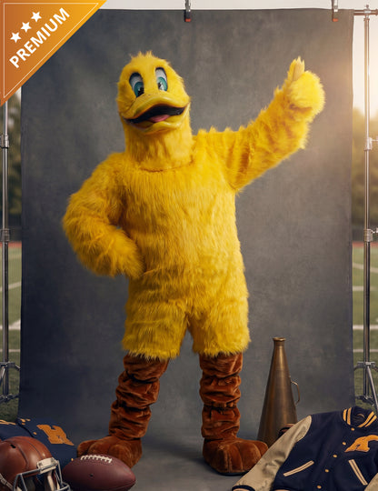 Déguisement mascotte canard jaune adulte