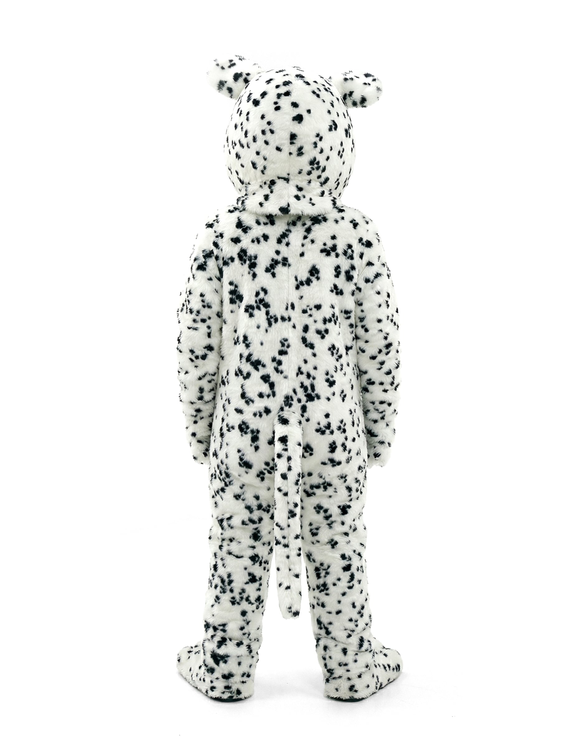 Vue de dos du déguisement mascotte chien dalmatien